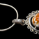 Sterling Silver & Fire Opal Necklace / Pendant