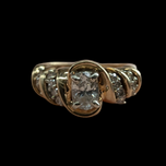 14K Yellow Gold Diamond Set Ring Size 4.5 - Appraisal Report Available