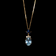 14K Gold Blue Topaz, Sapphire, and Diamond Necklace