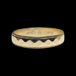 10K Yellow Gold Faceted Bevel Band “And a Day” Ring Size 7