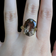 10K Yellow Gold Statement Ring Smoky Quartz Cocktail Ring