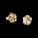 10K Yellow Gold Floral Swirl Stud Earrings