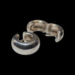 Sterling Silver Chunky Hoop Earrings 3/4"