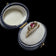 Antique 14K Yellow Gold Claw Set Garnet & Seed Pearl Ring Size 5.5