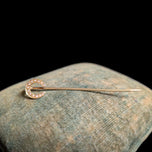 Antique Victorian 14K Yellow Gold & Seed Pearl Horseshoe Stick Pin
