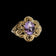 14K Yellow Gold Open Work / Filigree Amethyst Ring Size 6