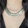 Sterling Silver Bib Collar Necklace With Emeralds