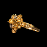Birks 18K Yellow Gold Scattered Diamond / Floral Pattern Ring Size 5.5