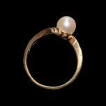 10K Yellow Gold Pearl Ring Size 5 1/4