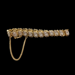 10K Yellow Gold & Natural Diamond Tennis Bracelet With Safety Clasp