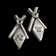 970 Silver Antonio Pineda Mexico Articulated Black Onyx Earrings