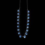 Sterling Silver & Blue Spinel Stone Art Deco Rivière Necklace / Collet