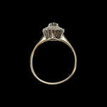 10K Yellow Gold Amethyst & Diamond Double Halo Ring Size 12