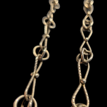 Orno Poland Sterling Silver & Green Stone Textured Chain Modernist