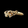 10K Yellow Gold Heart and Key Rope Diamond Ring Size 5 3/4