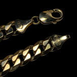 Solid 14K Italian Yellow Gold Cuban Link Bracelet 8.7mm