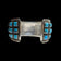 Verdy Jake Native American Navajo Natural Turquoise Mosaic Sterling Silver Cuff