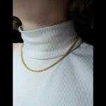 18K Yellow Gold Rope Chain 15.5"