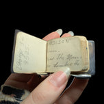 Antique Sterling Silver Notebook & Pencil Aide de Memoir with Bail Loop Birmingham England