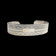 Sterling Silver Victorian Revival Etched Cuff Bracelet 5 1/4"
