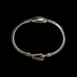 Sterling Silver & Jadeite Cabochon Bracelet