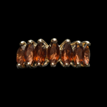 10K Yellow Gold Marquise Cut Multi Garnet Ring Size 6.5