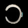 Elisabeth Guerro Native American Navajo Natural Turquoise Silver Cuff with Etching