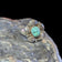 Sterling Silver Native American Feather / Leaf Flanked Turquoise Ring Size 7