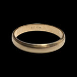 10K Yellow Gold Beveled Band Ring Size 6