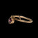 Antique 9CT Yellow Gold Oval Cut Almandine Garnet Minimalist Statement Ring Size 5.5