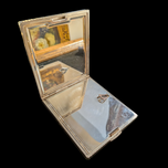 Boucheron of Paris Sterling Silver & 18K Yellow Gold Inlay Compact Case With Mirror