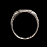 Men's 10K Gold and Sterling Engraved Monogram Ring Size 12.5