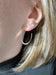 14K Yellow Gold Hammered 3/4 Hoop Earrings