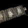 Sterling "S&F" Filigree Storytelling Panel Link Bracelet Asian Figures & Symbols