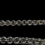 Mexican Sterling Silver Double Link / Viking Chainmail Link Chain Necklace