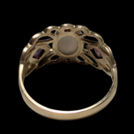 10K Yellow Gold, Opal and Pink Tanzanite Ring Size 6