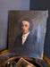 19th Century Oil Portrait of a Man in Black, White Collar