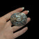 Sterling Silver Celtic Knot Brooch with Cabochon Rose Quartz