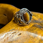 Sterling Silver Native American Navajo Tiger's Eye Ring Size 11 1/4