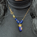 Limoges Glass Perfume Bottle Necklace by Artist Kathy Barrick - One of a Kind