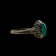 Antique 18K White Gold Art Deco and Chrysoprase Ring Size 8.5