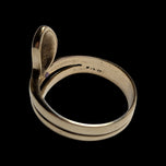 14K Yellow Gold Etched Snake Ring Size 7