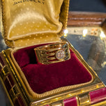 10K Yellow Gold Custom Ring with 0.4 CT Round Brilliant Cut Natural Diamond Size 8