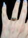 14K Gold Bluebird Diamond Textured Vintage Ring Size 6