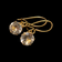 10K Yellow Gold & White Topaz Hinge Earrings