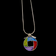 Round Multi-Colour Sterling Silver & 22K Gold Enamelled Necklace