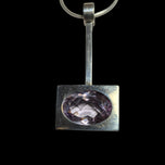 Elis Kauppi for Kupittaan Kulta Finland Sterling & Amethyst Pendant Necklace
