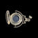 Sterling Silver Revolving Etched Photo Locket Spinner Fob / Pendant