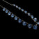 Sterling Silver & Blue Spinel Stone Art Deco Rivière Necklace / Collet