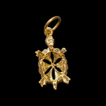 10K Yellow Gold Turtle Charm Pendant